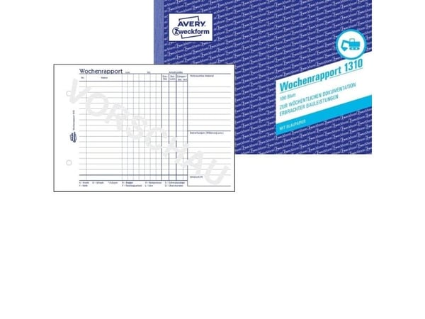 Avery 1310, Valkoinen, Pahvi, A5, 210 x 148 mm, 100 sivua, 1 kpl