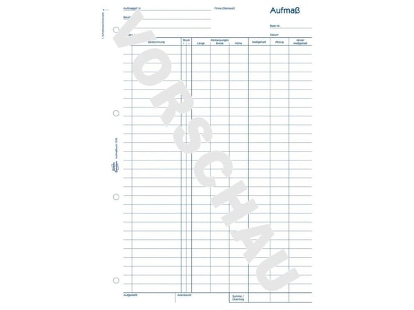 Avery Zweckform - Målebok - 100 ark - A4 (210 x 297 mm)