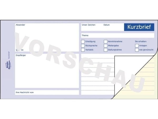 Avery Zweckform - Oppsett for kort brev - 40 ark - 1/3 A4 - dublett - karbonfri