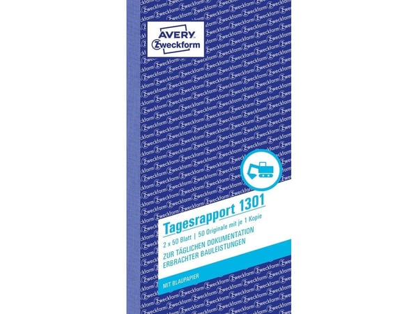 Avery Zweckform - Dagsrapport - 50 ark - Kopia - självkopierande