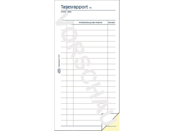 Avery Zweckform - Dagsrapport - 50 ark - Kopia - självkopierande