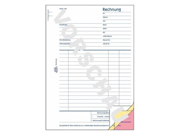 Avery Zweckform - Fakturaskjema - 40 ark - A5 (148 x 210 mm) - triplikat - karbonfri