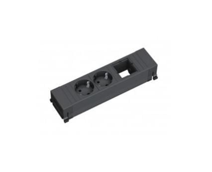 Bachmann 916.060, 0,1 m, Musta, 2 AC-pistorasia(a), 220 mm, 1 kpl
