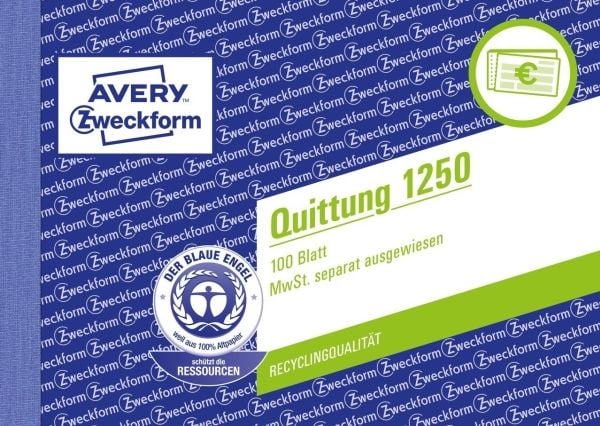 Avery 1250, Valkoinen, Pahvi, A6, 148 x 105 mm, 100 sivua, 1 kpl
