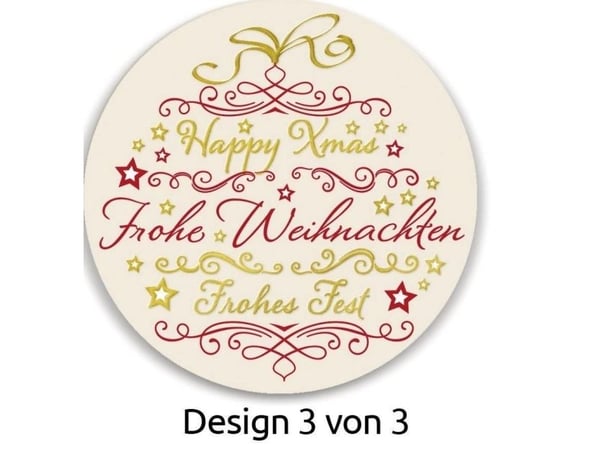 Avery 56825, Folie, Flerfarget, Permanent, Julaften, 3 mm, 38 mm