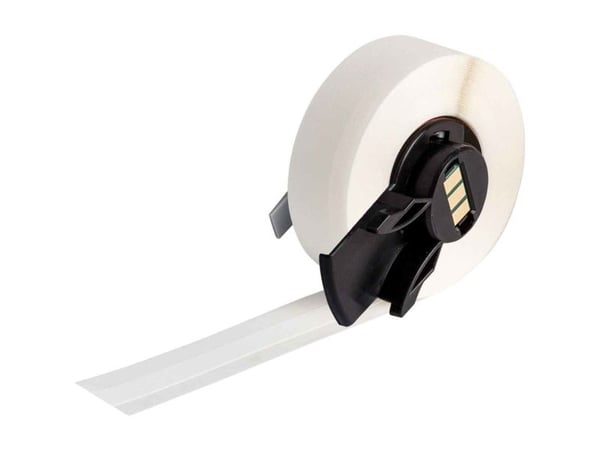 Brady PTLTB-498-318, Hvit, Selvklebende skriveretikett, Vinyl, Trermisk overføring, Gummi, Halvglans