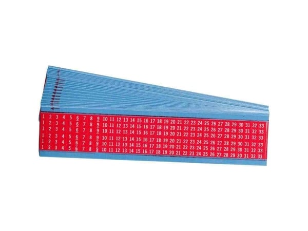 Brady B-500, Punainen, Vinyyli, 3,81 cm, 33 kpl, UV resistant, -40 - 80 °C