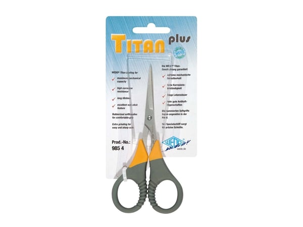 Wedo 985 4 - Kontorsaks - En - Grå - Gul - Rustfritt stål - Titan - Rett håndtak (9854)
