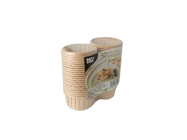 Papstar 87119, Muffinsform, Rund, 0,105 l, -40 °C, 180 °C, Brun