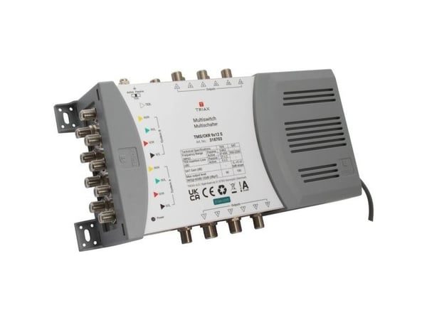 Triax TMS/CKR 9x12 S, 5 innganger, 12 utganger, 5 - 862 MHz, 950 - 2200 MHz, 10 dB, 10 dB