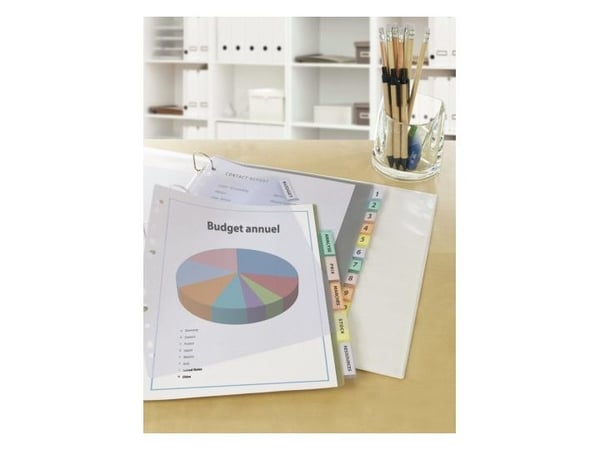 Avery IndexMaker - Inndeler - 6 deler - for A4 (210 x 297 mm) - med fliker - gjennomsiktig