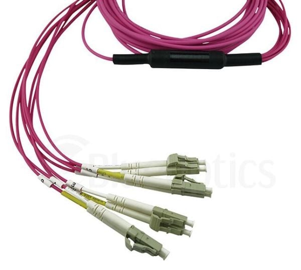 BlueOptics CBL-MPO12-4LC-OM4-15M-BO, 15 m, OM4, MPO, 4x LC
