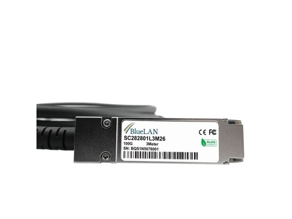 BlueOptics QFX-QSFP28-DAC-2M-BL, 2 m, QSFP28, QSFP28, Hankjønn/hankjønn