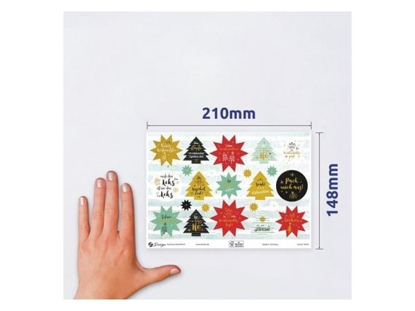Avery 54613, papper, Multifärg, Christmas pattern, Lösa, papper, Jul