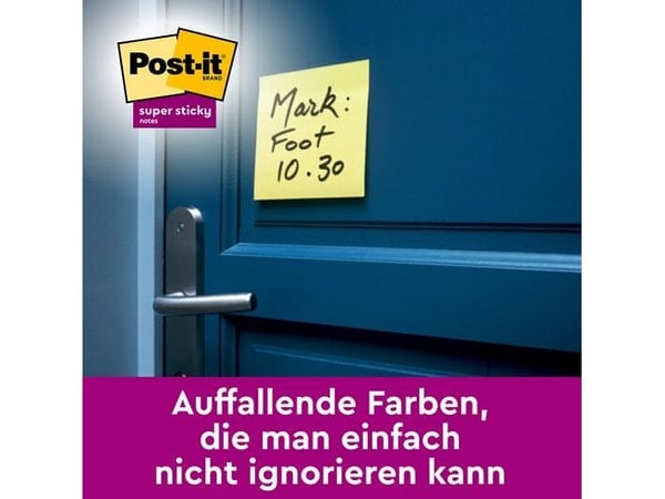 Post-it Super Sticky 655-P16SSCY-EU - Noter - 76 x 127 mm - 1440 ark (16 x 90) - kanarigul