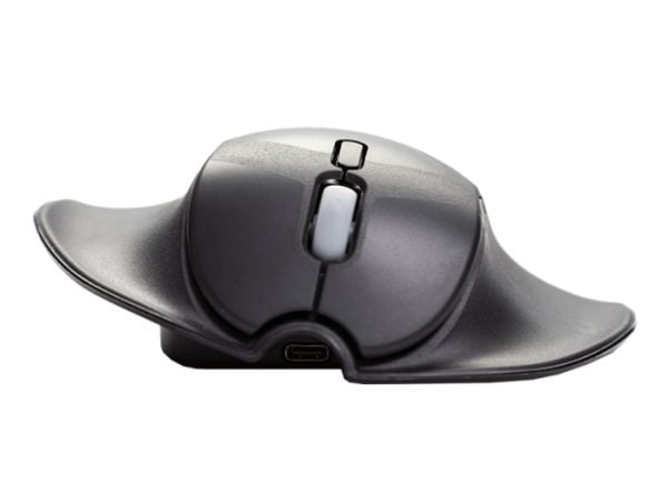 Bakker Elkhuizen HandShoeMouse Shift - Mus - ergonomisk - høyre- og venstrehåndet - optisk - 3 knapper - trådløs - svart
