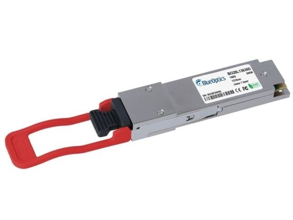 Cisco QSFP-100G-ER4L-S -yhteensopiva BlueOptics© QSFP28-lähetin yhden moodin 100 gigabitin nopeaan tiedonsiirtoon valokuituverkoissa, tukee 100 gig...