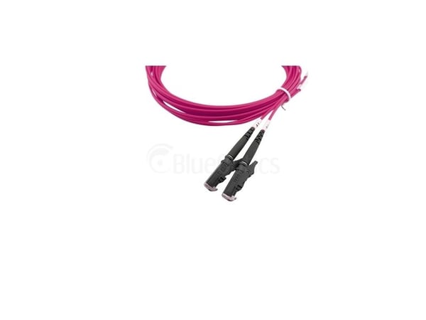 BlueOptics Duplex fiberoptisk patchkabel, E2000-PC/E2000-PC beige, 2 meter, multimode G50/125um, OM4, inngangstap: under 0,2dB, merkefiber, LSZH ma...