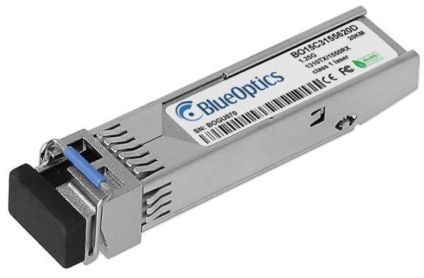 BlueOptics SFP-GIG-BA LX/LC EEC-BO, Fiber optisk, 1250 Mbit/s, SFP, SFP, BX-U, 1310 nm