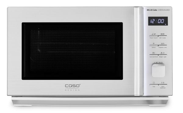 Caso MG 20 Cube, Pöytämalli, Grillimikroaaltouuni, 20 L, 800 W, Painikkeet, Rotaatio, Hopea