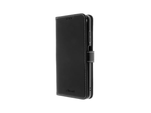 Insmat Exclusive - Lommebok for mobiltelefon - polyuretan, lær, bomull, termoplast-polyuretan (TPU), kartong+papir - svart - for Nokia G42 5G