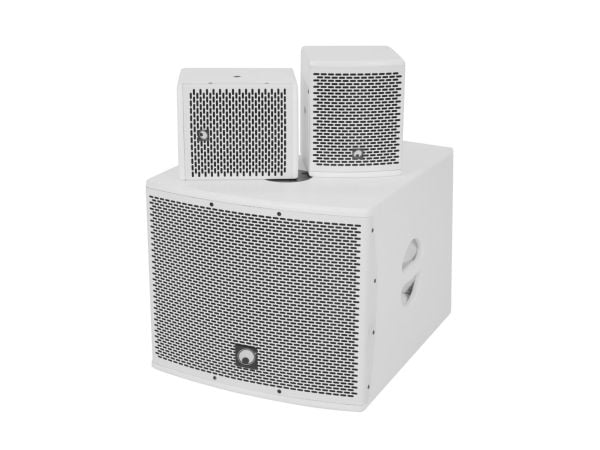 Omnitronic 20000728, Koblet med ledninger (ikke trådløs), 130 W, 150 - 20000 Hz, 8 O, Hvit
