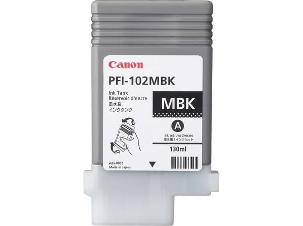 Canon PFI-102 MBK - 130 ml - mattsvart - original - bläcktank - för imagePROGRAF iPF510, iPF610, iPF650, iPF655, iPF750, iPF755, iPF760, iPF765, LP...