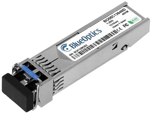 Hitachi 500SSM41 R0001-kompatibel BlueOptics© SFP-transceiver for enkeltmodus Gigabit høyhastighets dataoverføring i fiberoptiske nettverk, med stø...