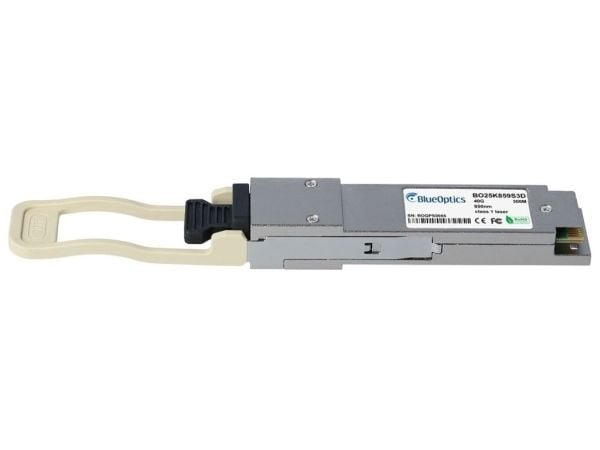 Nokia 474899A kompatibel BlueOptics© QSFP transceiver for multimode 40 Gigabit høyhastighets dataoverføring i fiberoptiske nettverk, med støtte for...