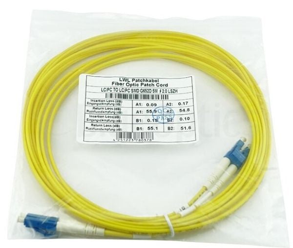 Kompatibel Corning 040402G5120000010M BlueOptics Duplex fiberoptisk patchkabel, LC-UPC/LC-UPC beige, 10 meter, enkeltmodus, E9/125µm G.657.A1, inng...