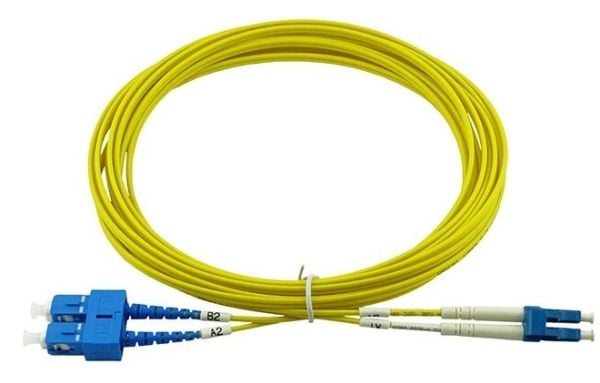 Kompatibel Corning 047202G512000001M BlueOptics Dupleks fiberoptisk patchkabel, LC-UPC/SC-UPC beige, 1 meter, enkeltmodus, E9/125µm G.657.A1, innga...