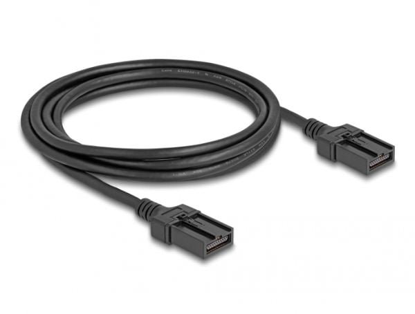Delock - High Speed - HDMI-kabel - HDMI Type E (Automotive) hann låsing til HDMI Type E (Automotive) hann låsing - 3 m - dobbeltisolert - svart - s...