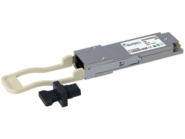 Dell RT3WM-kompatibel BlueOptics© QSFP transceiver for multimode 40 Gigabit høyhastighets dataoverføring i fiberoptiske nettverk, med støtte for 40...