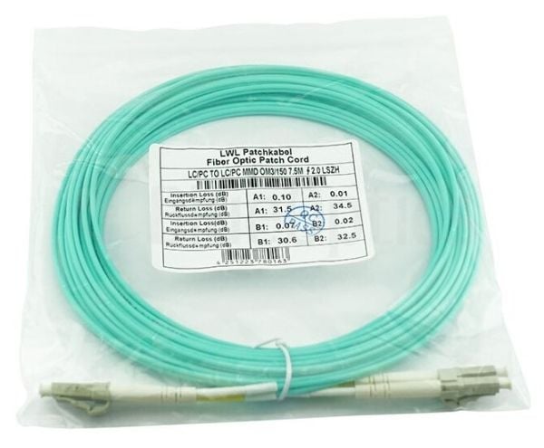 BlueOptics 050502K512000001M, 1 m, LC/APC, OM3, 2x LC, 2x LC