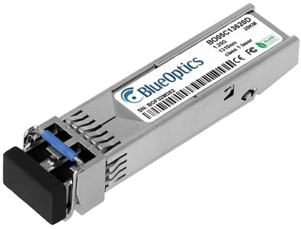 Sundray OM-SFP-Gigabit-Single-mode-20 kompatibel BlueOptics© SFP transceiver for single-mode Gigabit høyhastighets dataoverføring i fiberoptiske ne...