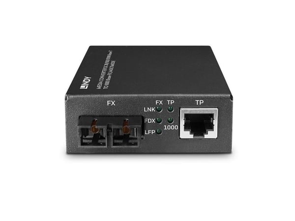 Lindy 25119, IEEE 802.3, 10,100,1000 Mbit/s, Full, Halv, 550 m, 850 nm, Multi-modus