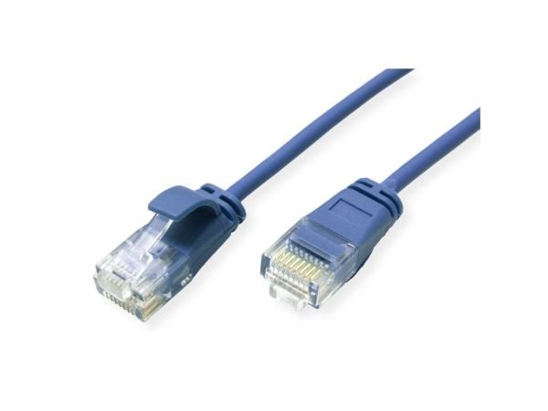 ROLINE GREEN 21.44.3940, 0,15 m, Cat6a, U/UTP (UTP), RJ-45, RJ-45, Blå