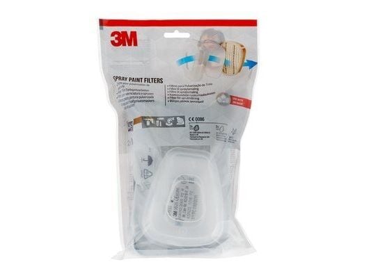 3M 7100140666, Pienhiukkassuodatin, 2 kpl, A2, P2, Ruskea, 3M Series 6000, 7000, CE Mark 0086