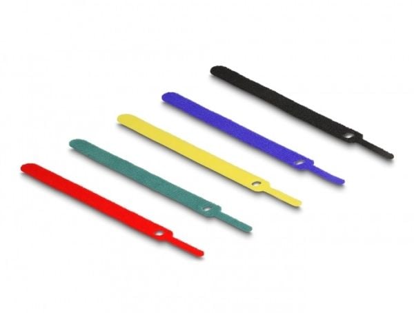 Delock Klett-Kabelbinder L 150 x W 12 mm farbig Set 10 St