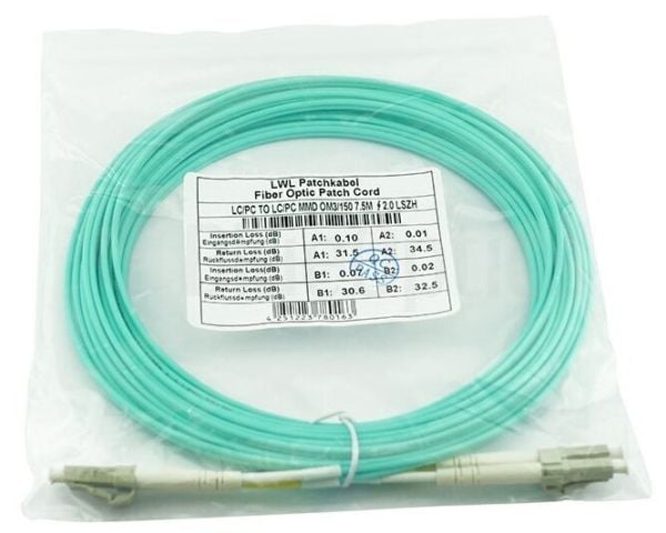 BlueOptics 050502K512000003M, 3 m, LC/APC, OM3, 2x LC, 2x LC