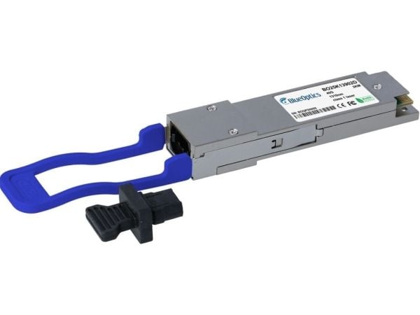 Juniper JNP-QSFP-4X10GE-IR-kompatibel BlueOptics© QSFP-transceiver for 40 Gigabit høyhastighets dataoverføring i fiberoptiske nettverk. 40 Gigabit ...