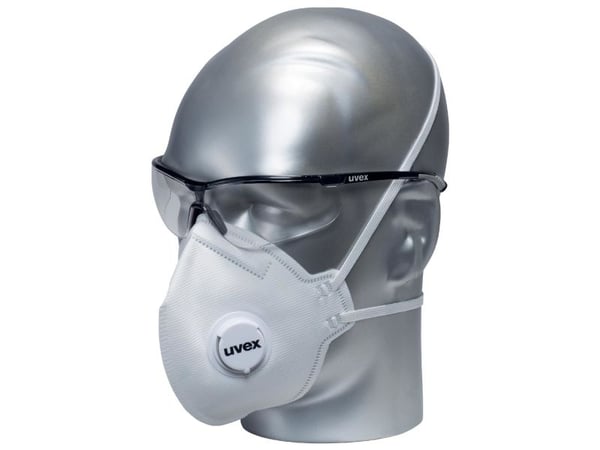 Uvex silv-Air classic, Halvdekkende, Luftrensende respirator, FFP3, Hvit, ABS, Polypropylen (PP), Polyvinylklorid (PVC), Tekstil, EN 149:2001 + A1:...