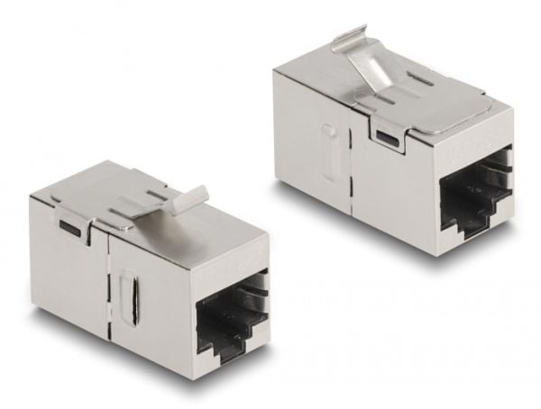Delock - Keystone-kopler - RJ-45 (hunn) - STP - CAT 6a (en pakke 2)