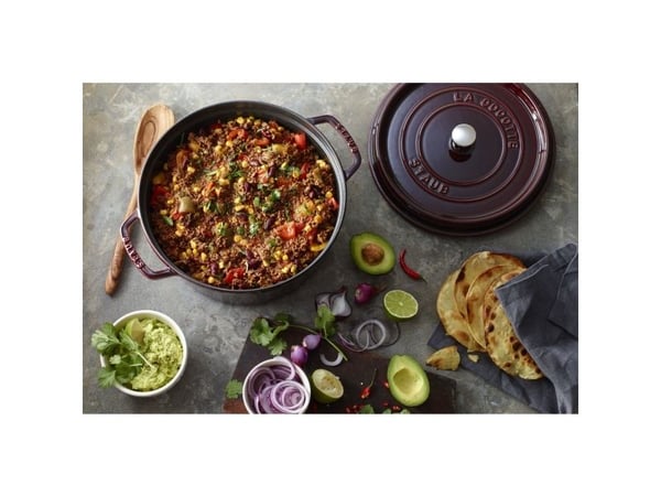 ZWILLING STAUB LA COCOTTE, Grytfrom, Rund, Gjutjärn, Keramiska, gas, halogen, Induktion, Gjutjärnsplattor, Röd, Grenadine-Red