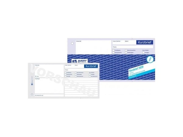 Avery Zweckform - Oppsett for kort brev - 100 ark - 1/3 A4