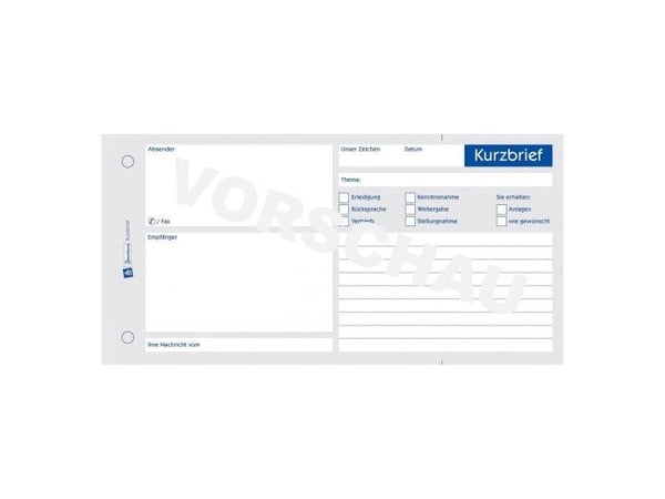 Avery Zweckform - Oppsett for kort brev - 100 ark - 1/3 A4
