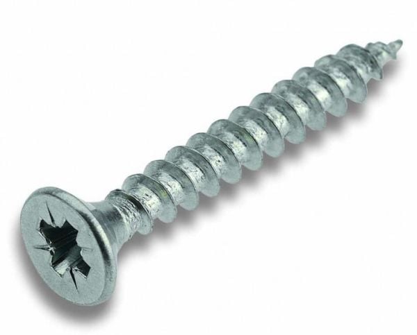 Cimco 190053, Skru, Galvanisert metall, Fibre board, Generell nytte, Full tråd, Flathode