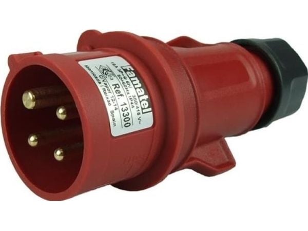 Liikuteltava pistoke 16A 4P 400V punainen IP44 SpeedPRO 13300