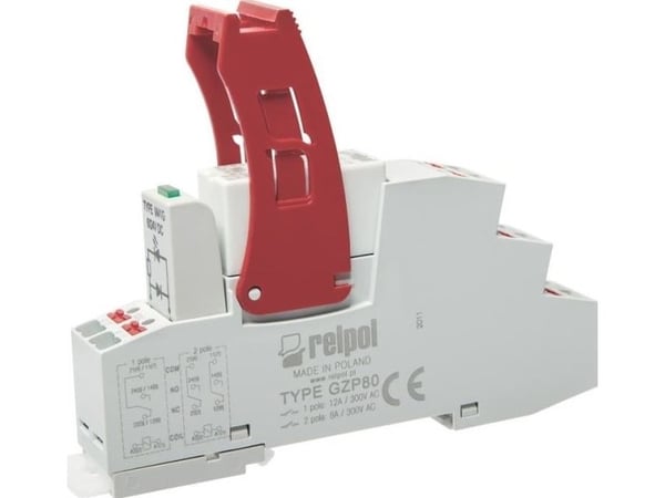 Relpol Liitäntä Relay Push-in 2P 230VAC 8A AgNi PI84-230AC-M93G-PS-2012 864835