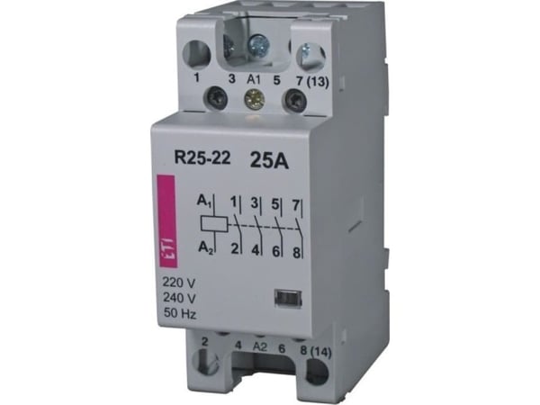 Eti-Polam modulaarinen kontaktori 25A 230V AC 2Z 2R R 25-22 230V 002462340 002462340